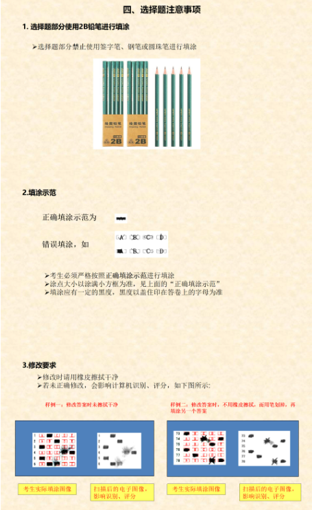 四川省2023年成人高考考生答题须知 四川省2023年成人高考考生答题须知