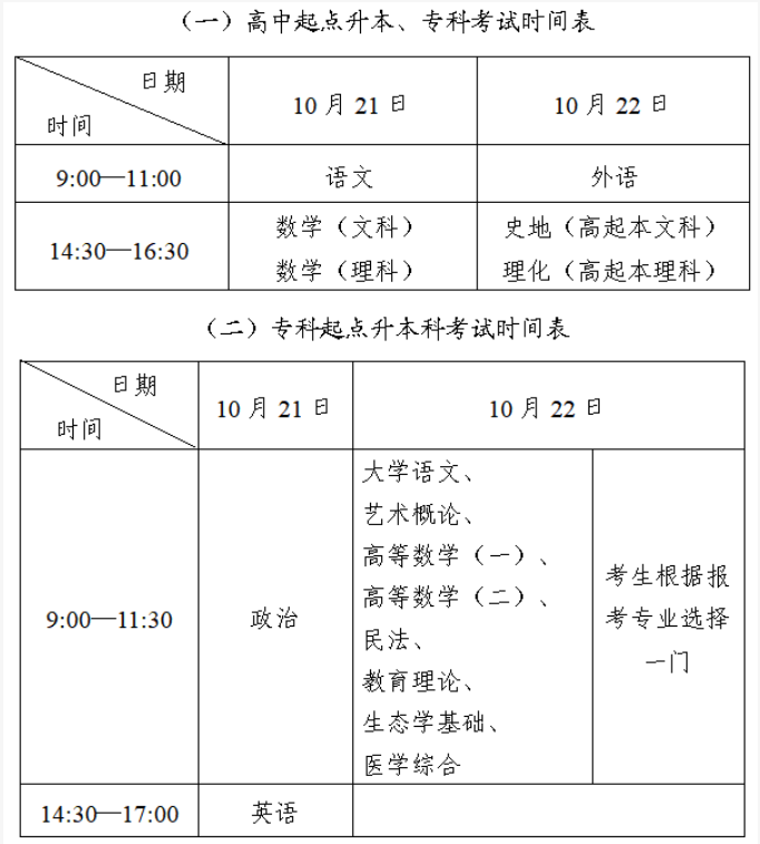 2023年北京市成人高考考试时间表 2023年北京市成人高考考试时间表