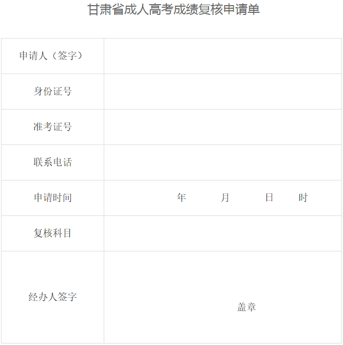 甘肃省2024年成人高考成绩查询公告 甘肃省2024年成人高考成绩查询公告