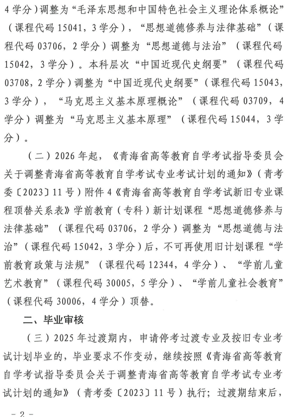 青海省教育招生考试院关于调整高等教育自学考试思想政治理论课课程设置的通知 青海省教育招生考试院关于调整高等教育自学考试思想政治理论课课程设置的通知