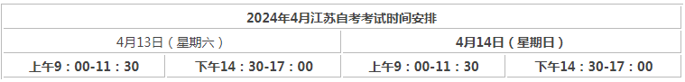 2024年4月江苏自考考试时间? 2024年4月江苏自考考试时间?