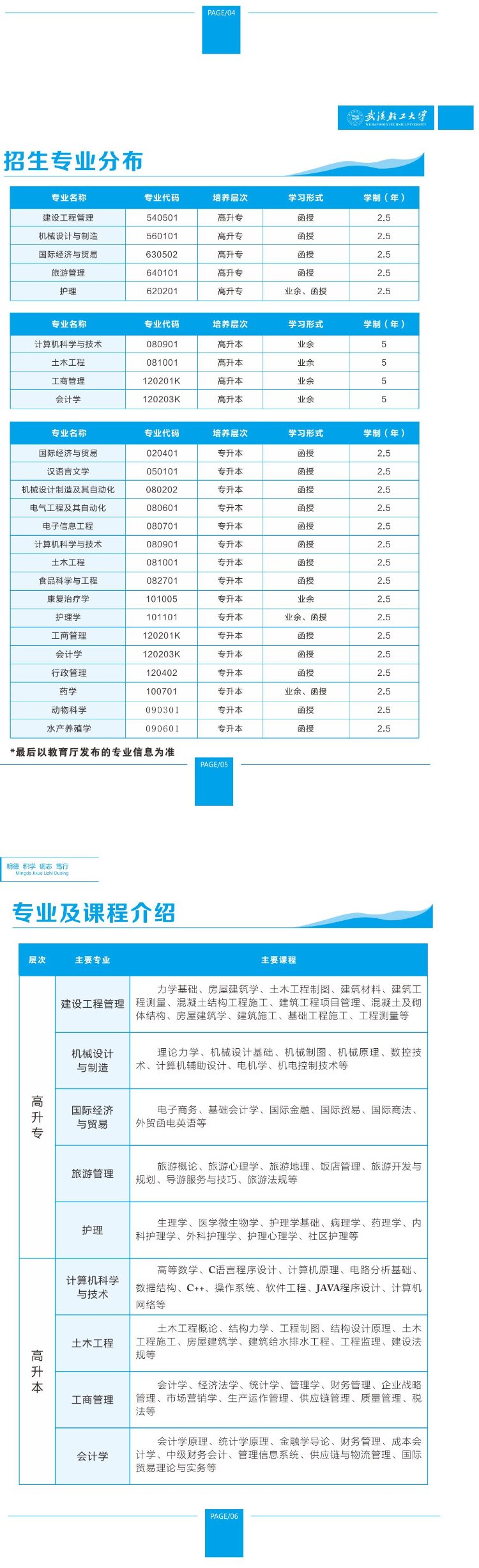 武汉轻工大学高等学历继续教育2022招生简章