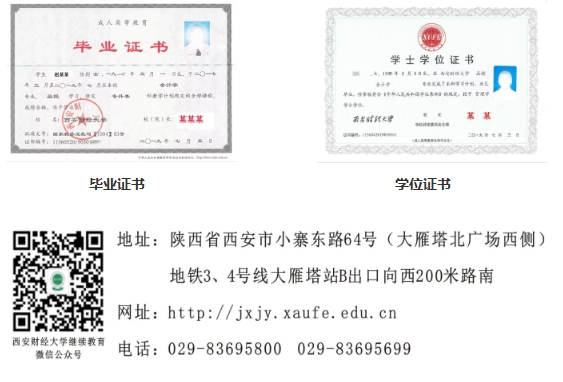 西安财经大学2025年高等学历继续教育招生简章 西安财经大学2025年高等学历继续教育招生简章