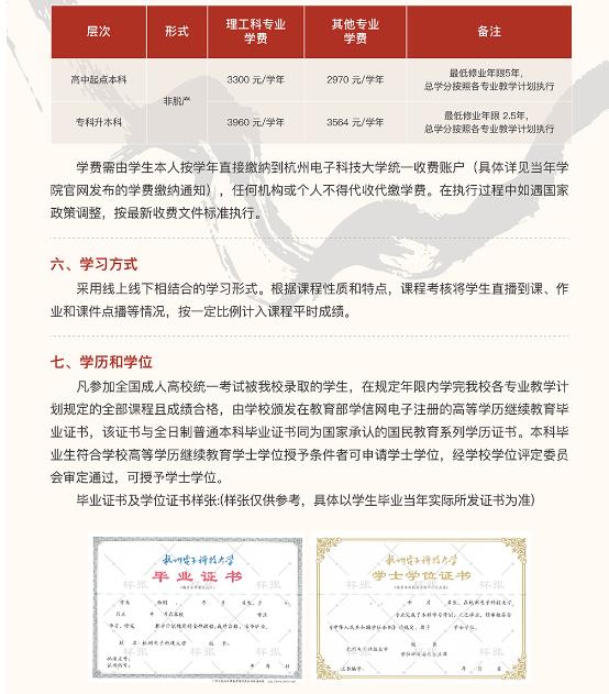 杭州电子科技大学2025年高等学历继续教育报考指南