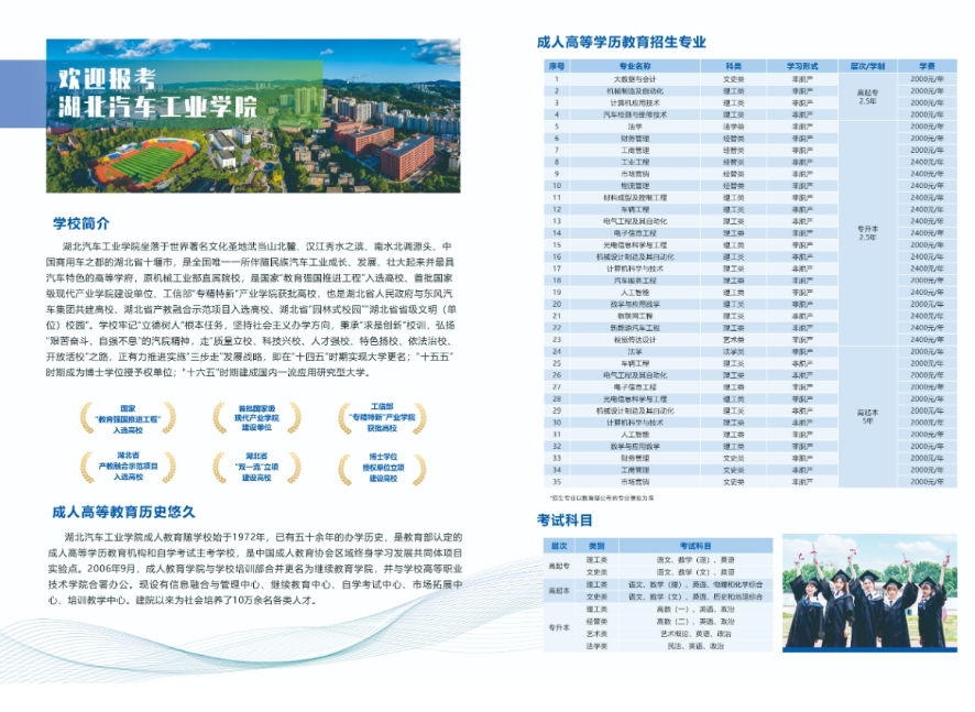 2025年成人高等学历教育招生简章