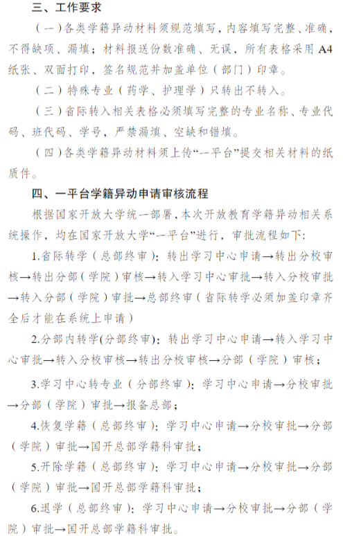 关于开展2026年春季学期开放教育学籍异动工作的通知