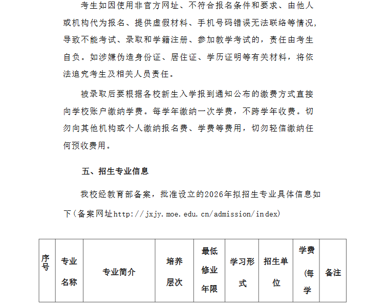 2026年合肥城市学院高等学历继续教育招生简章