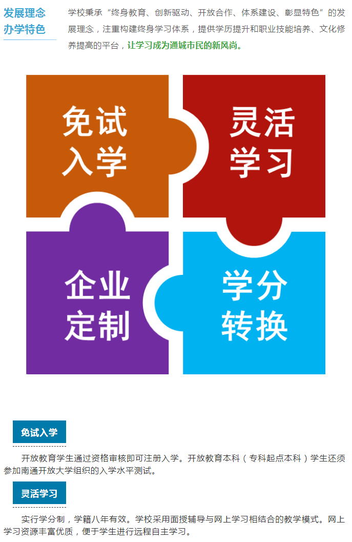 南通开放大学（海安校区）2021秋季招生简章