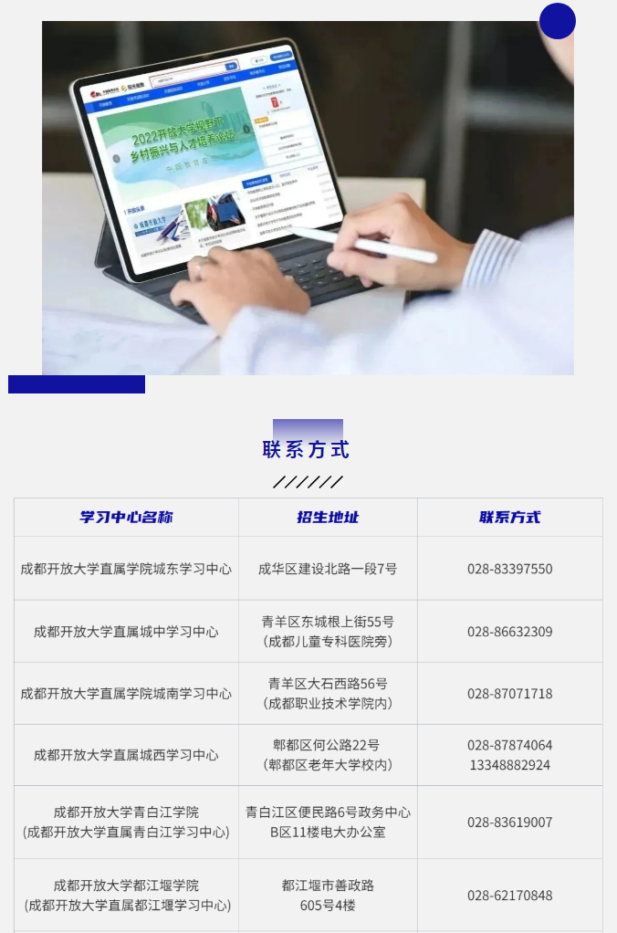 成都开放大学（大邑校区）2023春季招生简章