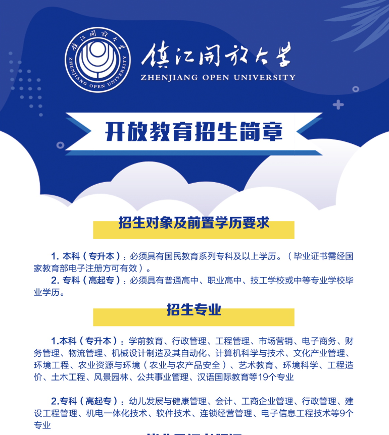 镇江开放大学（丹阳分校）招生简章