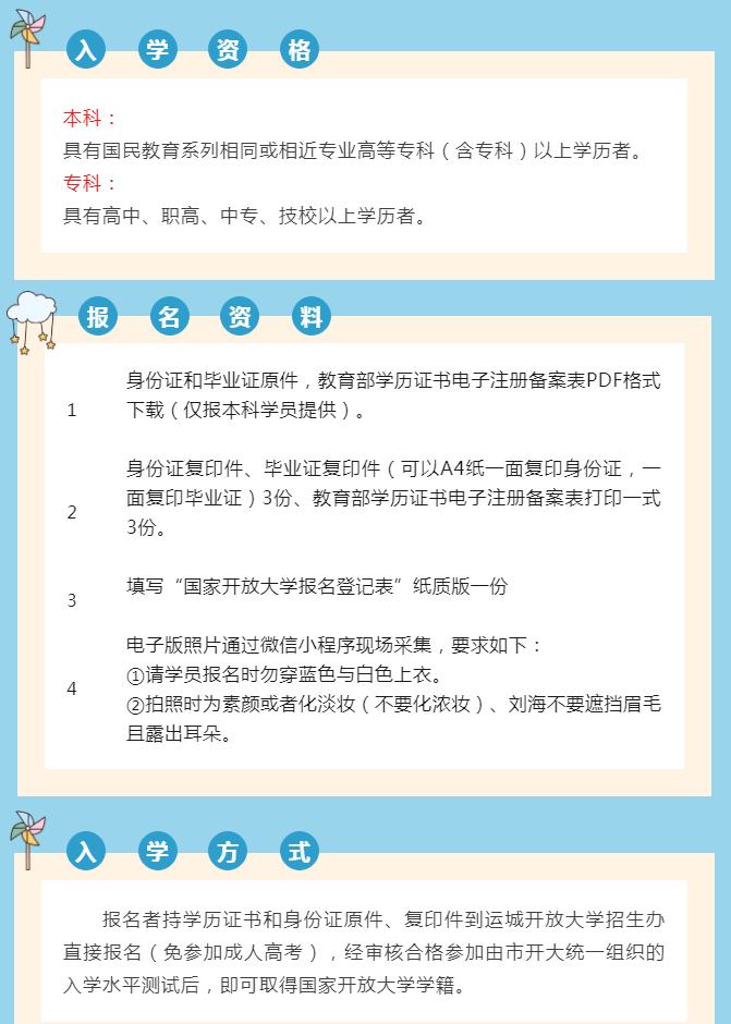 运城新绛开放大学2023年春季招生简章
