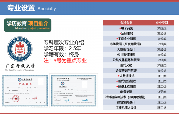 佛山高明开放大学2022年秋季招生简章