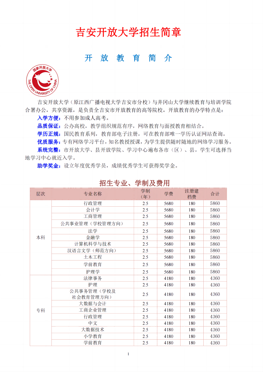 吉安新干县开放大学2023年春季开放教育招生简章