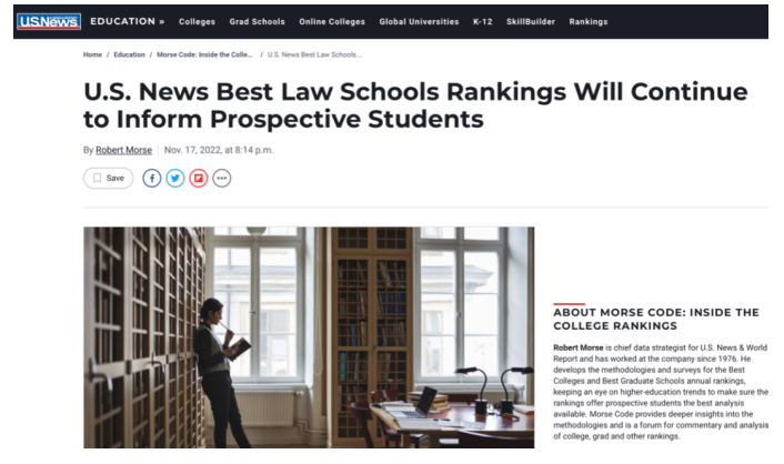 哪些院校要退出US News排名?6所世界名校法学院官宣退出US News排名 哪些院校要退出US News排名?6所世界名校法学院官宣退出US News排名