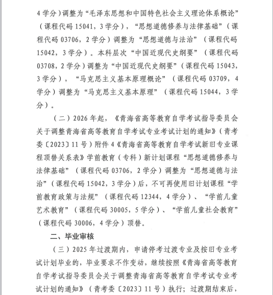 青海省教育招生考试院关于调整高等教育自学考试思想政治理论课课程设置的通知 青海省教育招生考试院关于调整高等教育自学考试思想政治理论课课程设置的通知