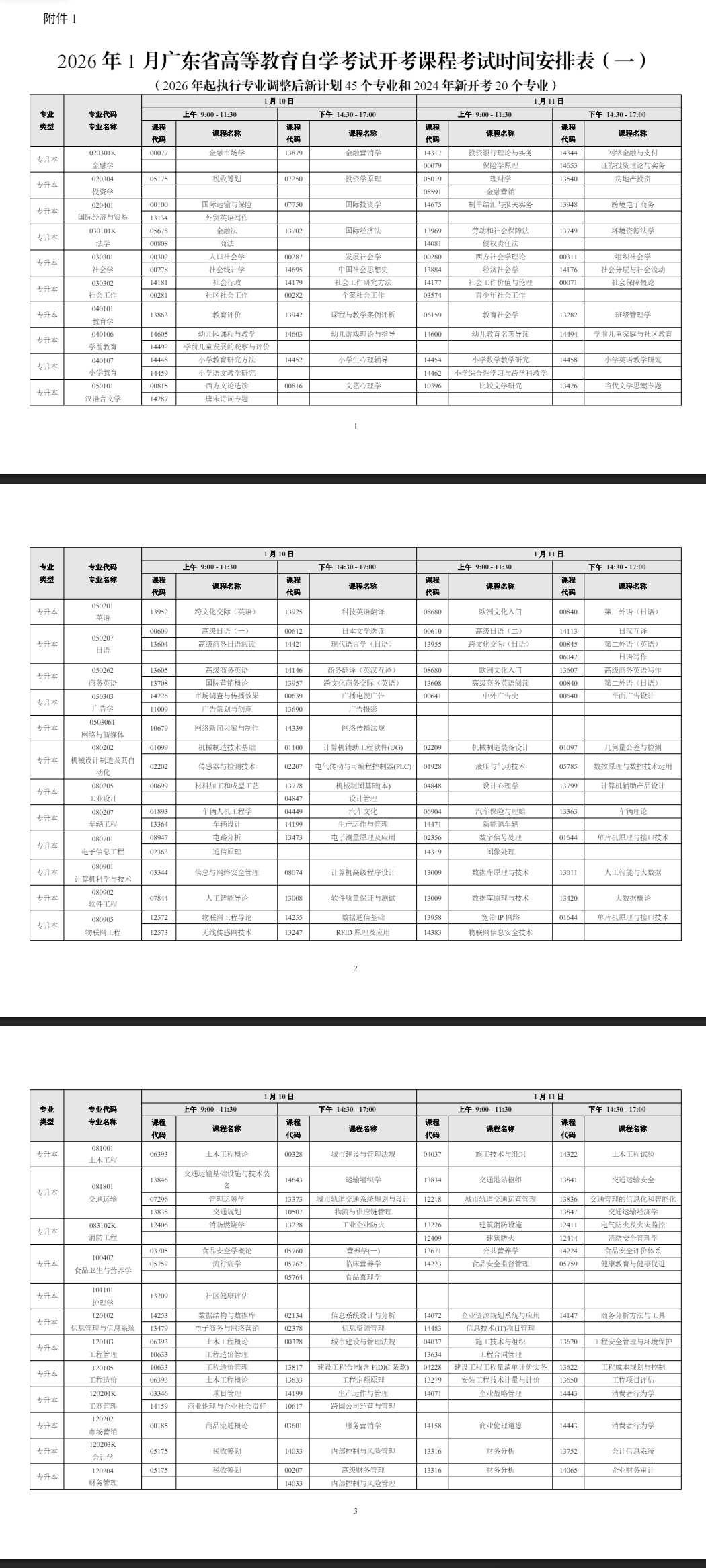 2026年1月广东省深圳市自学考试考试安排 2026年1月广东省深圳市自学考试考试安排