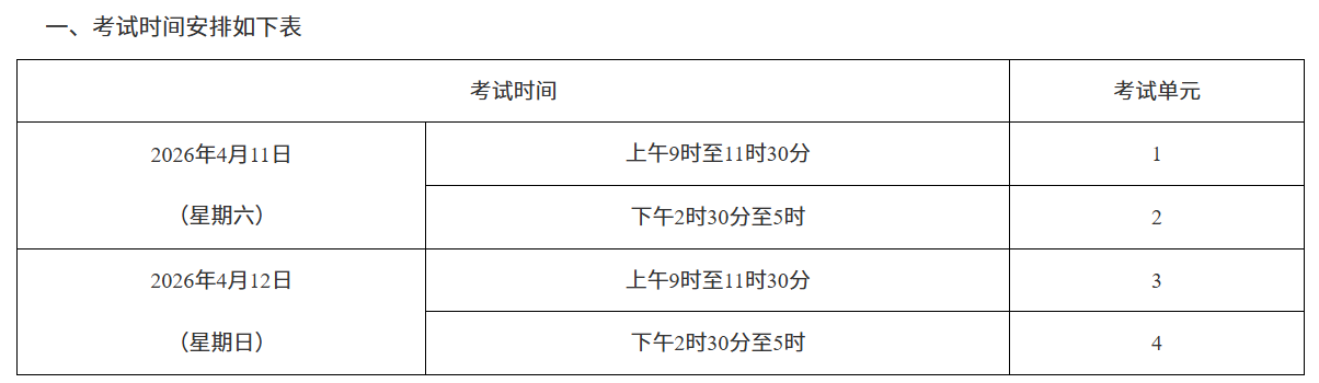 关于印发2026年4月湖南省高等教育自学考试课程考试安排及教材目录的通知 关于印发2026年4月湖南省高等教育自学考试课程考试安排及教材目录的通知