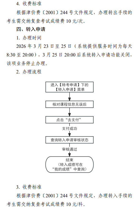 2026年上半年天津市高等教育自学考试省际转考申请通知 2026年上半年天津市高等教育自学考试省际转考申请通知