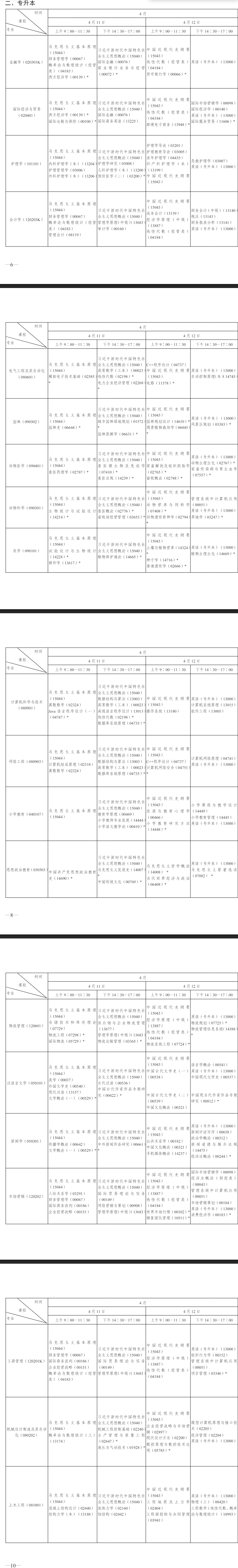 2026年4月陕西省西安市自考考试安排 2026年4月陕西省西安市自考考试安排