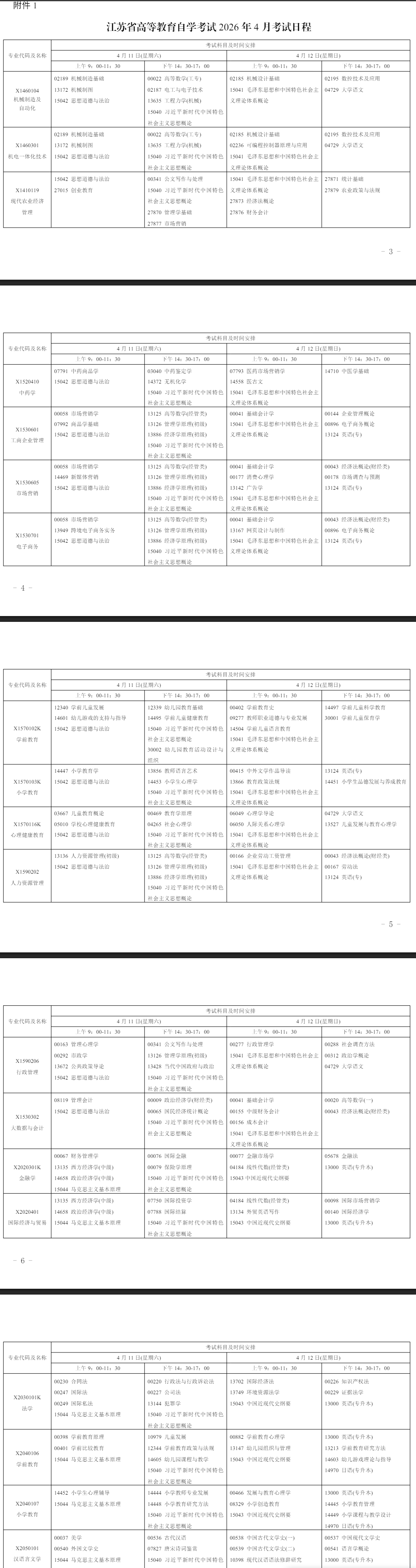 2026年4月江苏省扬州市自考考试安排 2026年4月江苏省扬州市自考考试安排