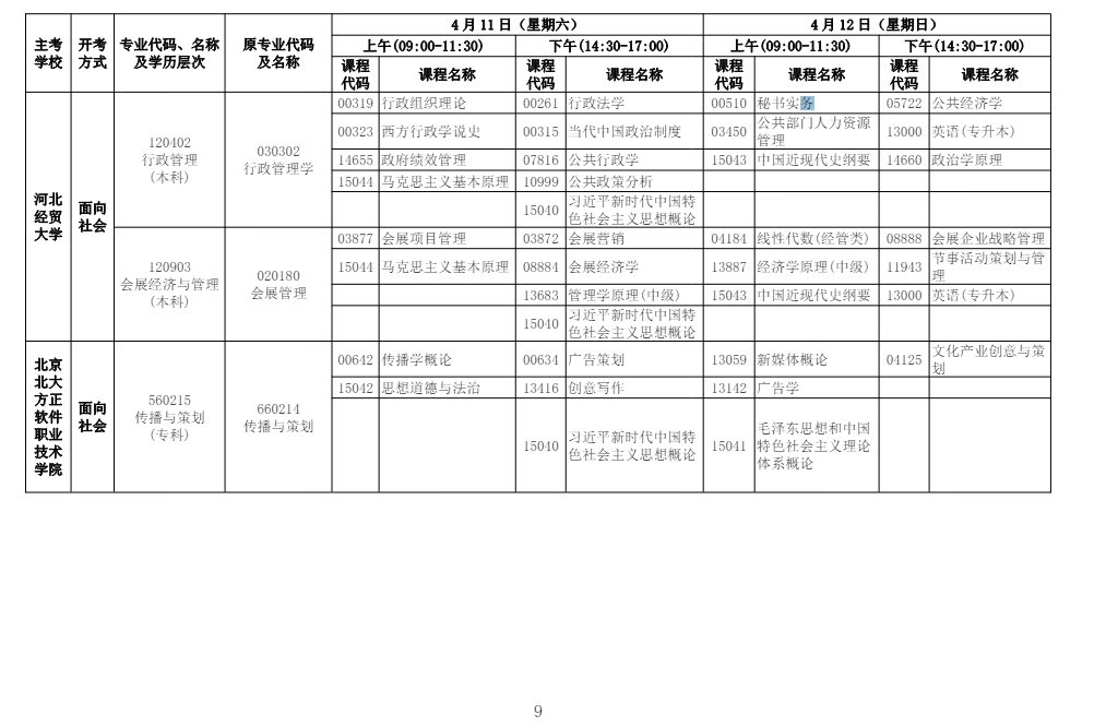 2026年4月河北省石家庄市自考考试安排 2026年4月河北省石家庄市自考考试安排